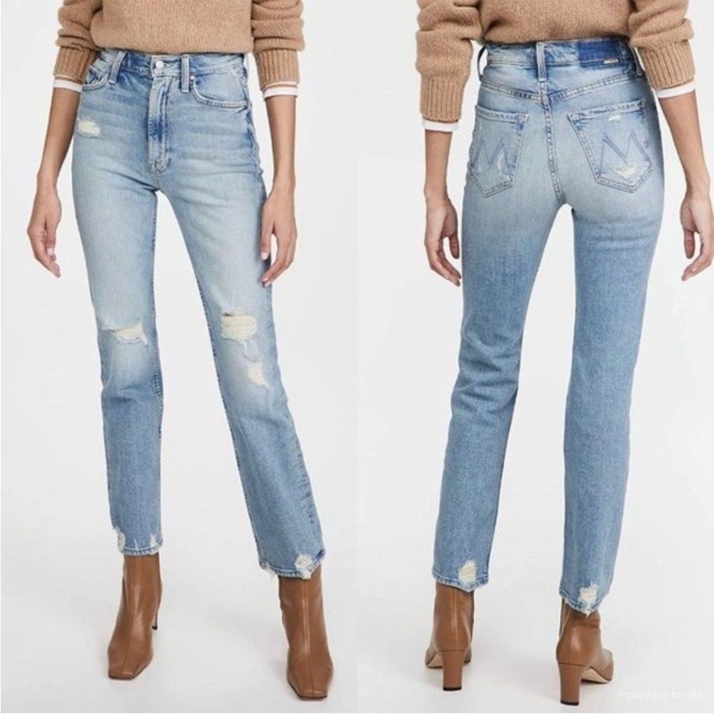 MOTHER High Waist Rider Skimp - ankle fray - size 26